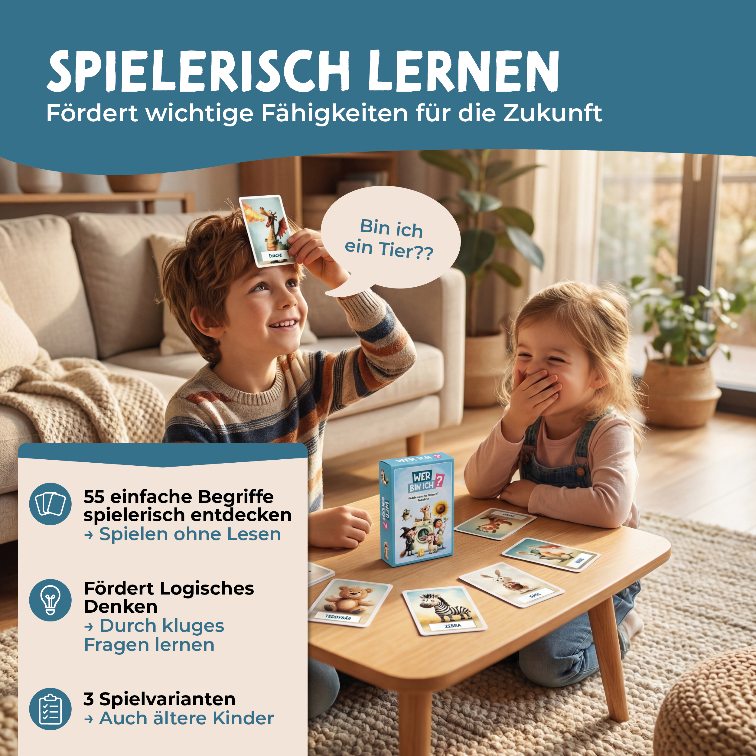 Wer bin ich – Kartenspiel ab 4 Jahren