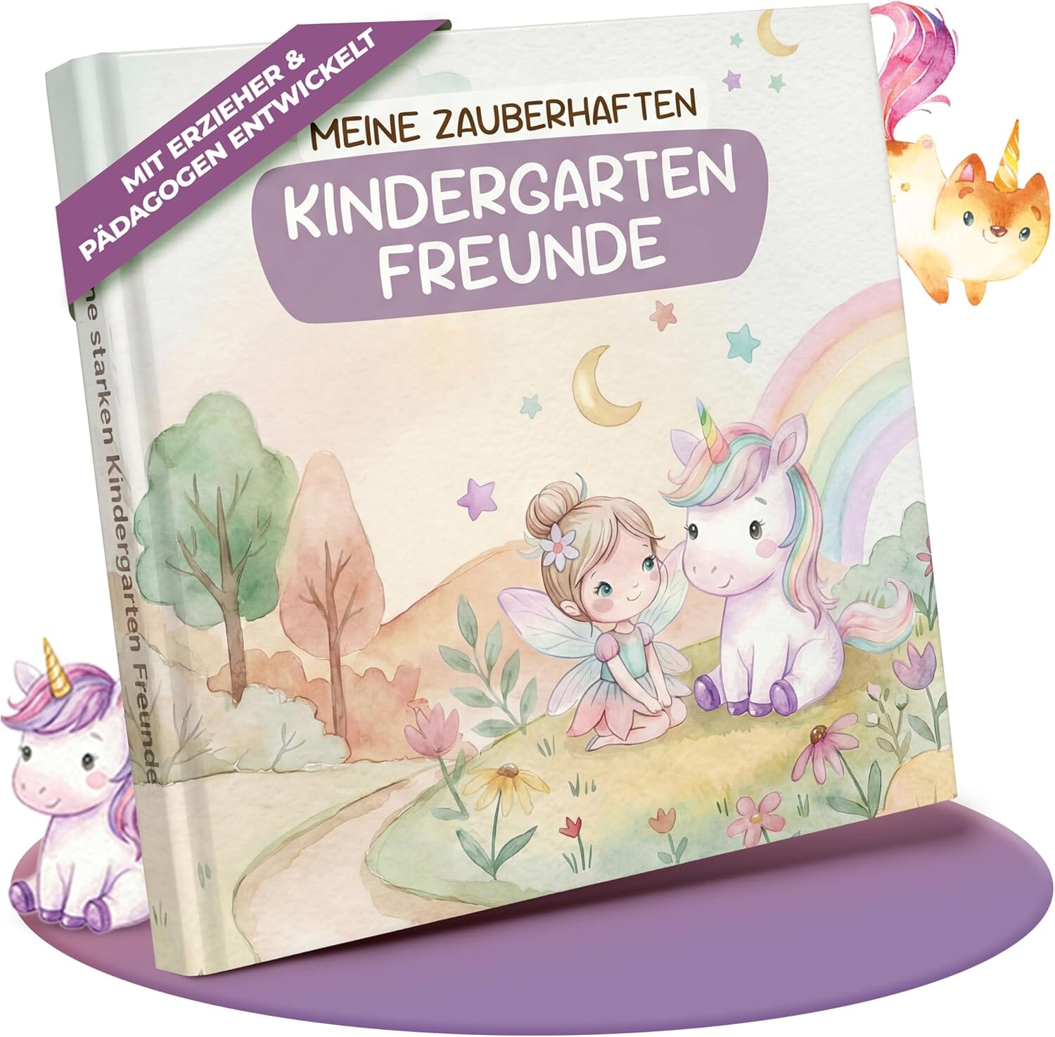 Freundebuch Kindergarten Einhorn Kindergarten Freundebuch lila liebt dich