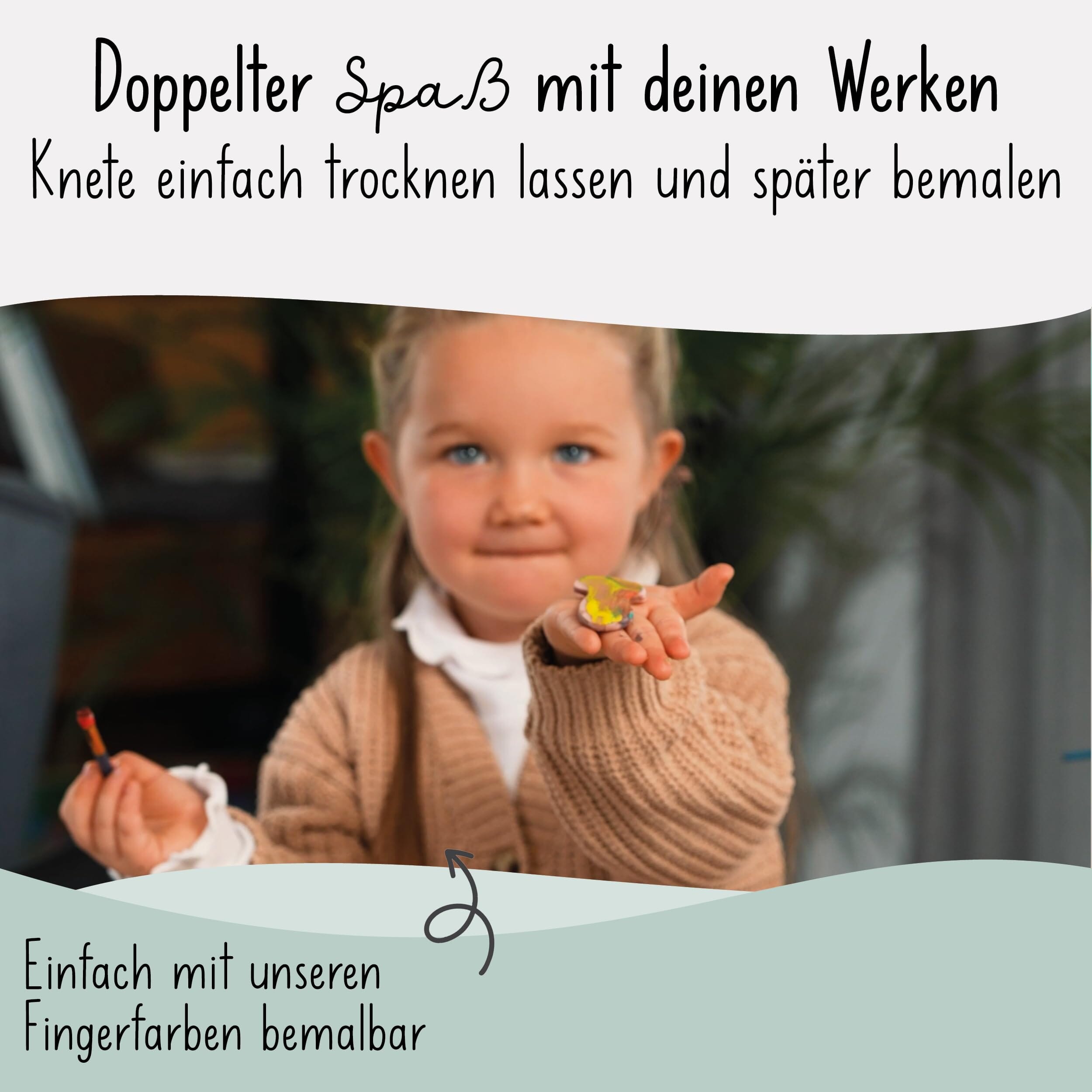 Knete ab 2 Jahre in 8 Farben mit 4 Leerdosen zum Mischen I Allergikerfreundliche TOYS_AND_GAMES lila liebt dich