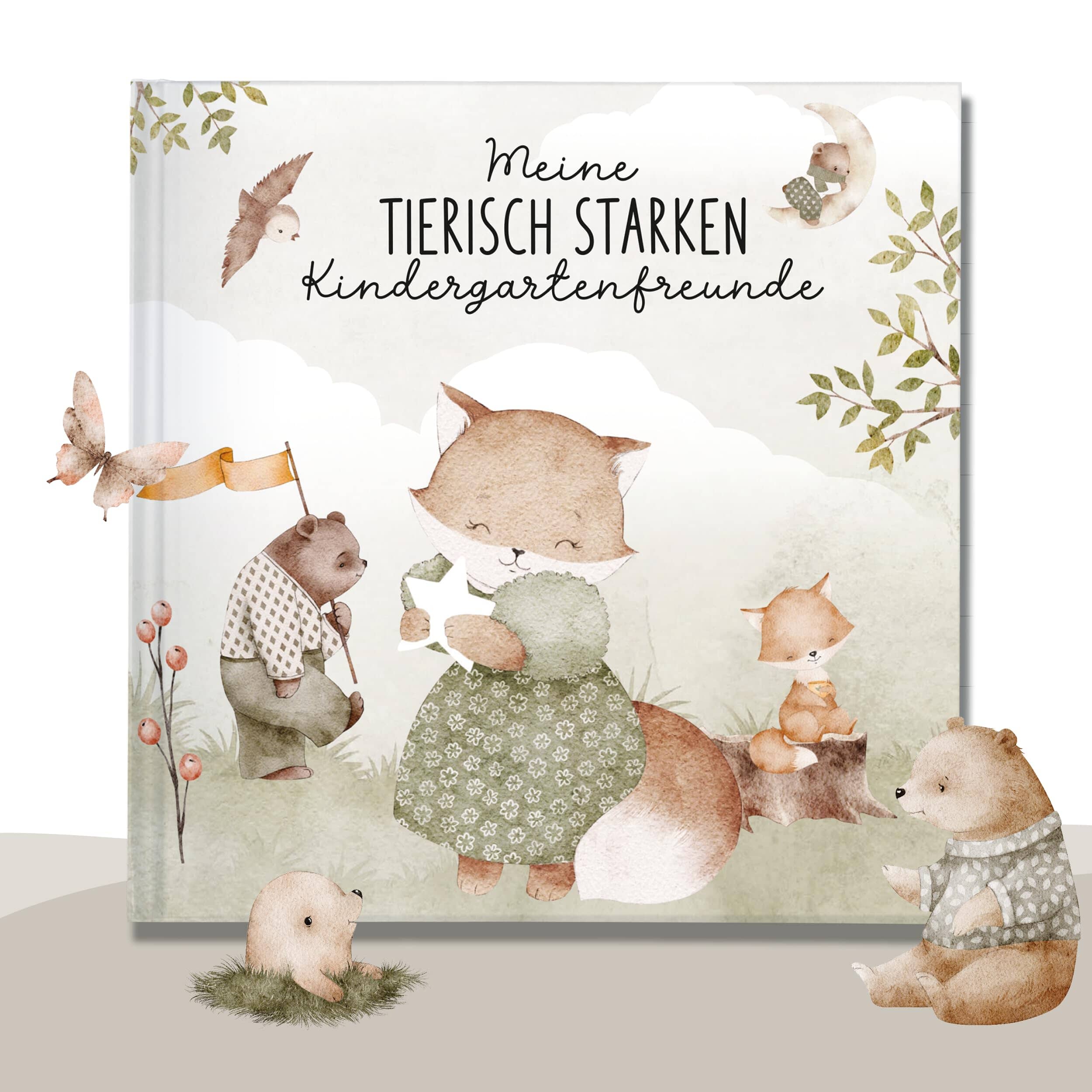 lila liebt dich® Freundebuch Kindergarten Tiere, Freundebuch Kindergarten Mädchen - Unvergessliche Kindergartenmomente festhalten TOYS_AND_GAMES lila liebt dich Boho