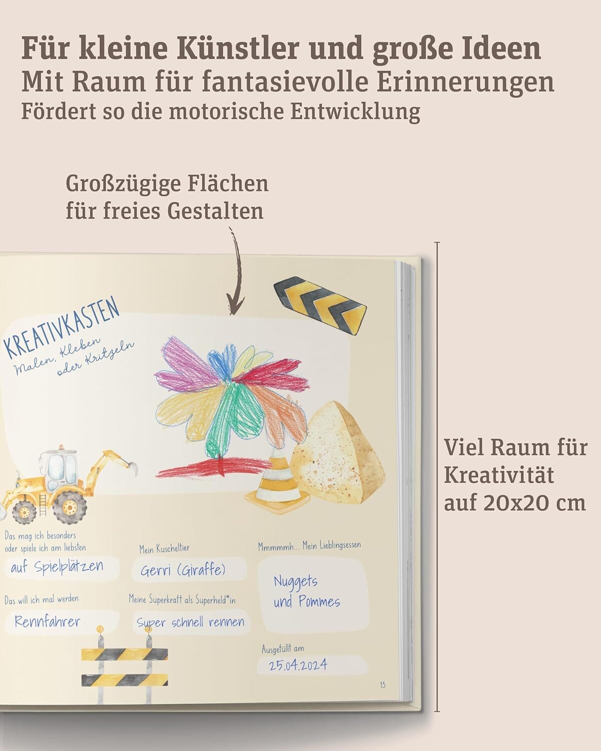 Meine fantastischen Kindergartenfreunde - Baustellenfahrzeuge Kindergarten Freundebücher LiBe Verlag