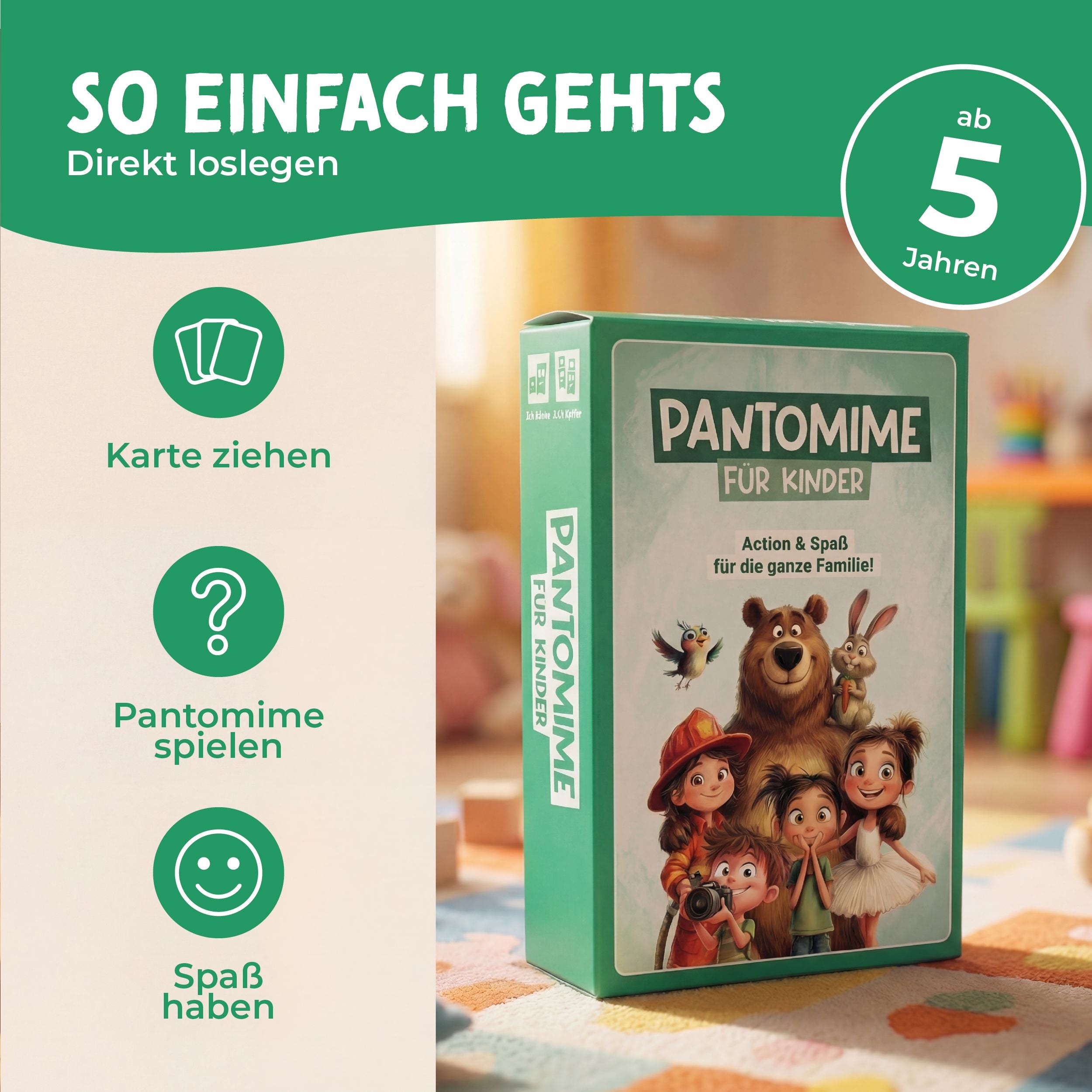 Pantomime – Kartenspiel ab 5 Jahren Spiele lila liebt dich