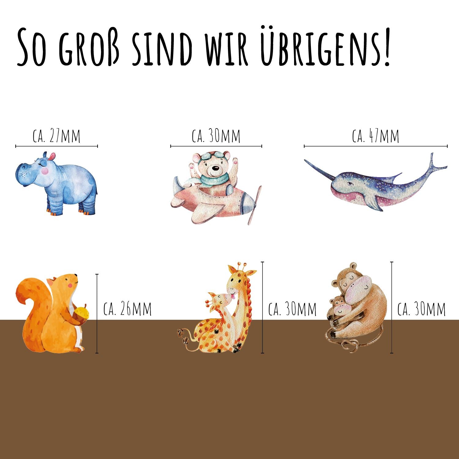 100 Kindertattoos "Lustige Welt der Tiere" Kindertattoos lilaliebtdich