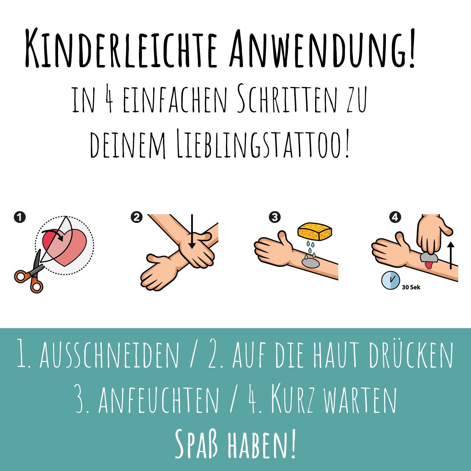 100 Kindertattoos "Meerjungfrauen & ihre Freunde" Kindertattoos lilaliebtdich
