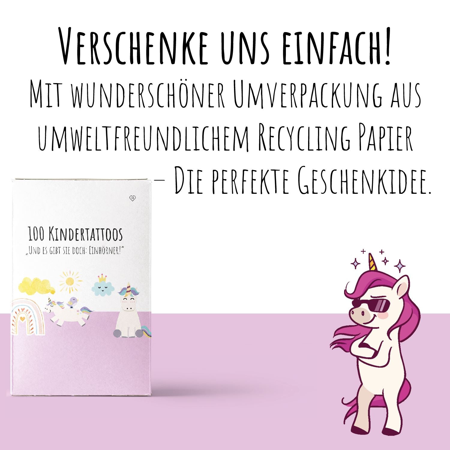 100 Kindertattoos "Und es gibt sie doch: Einhörner!" Kindertattoos lilaliebtdich