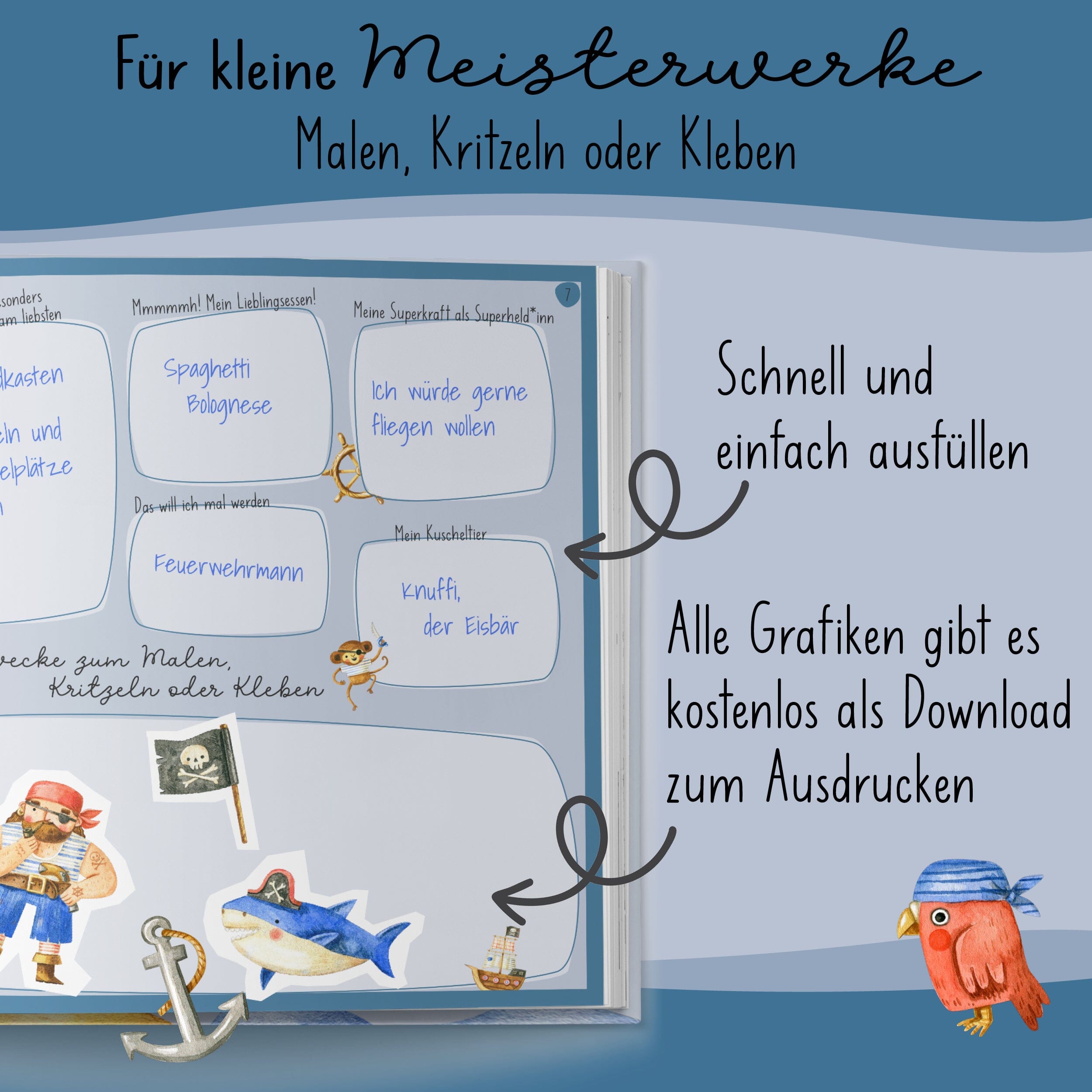 Kindergarten Freundebuch Piraten Kindergarten Freundebuch lila liebt dich
