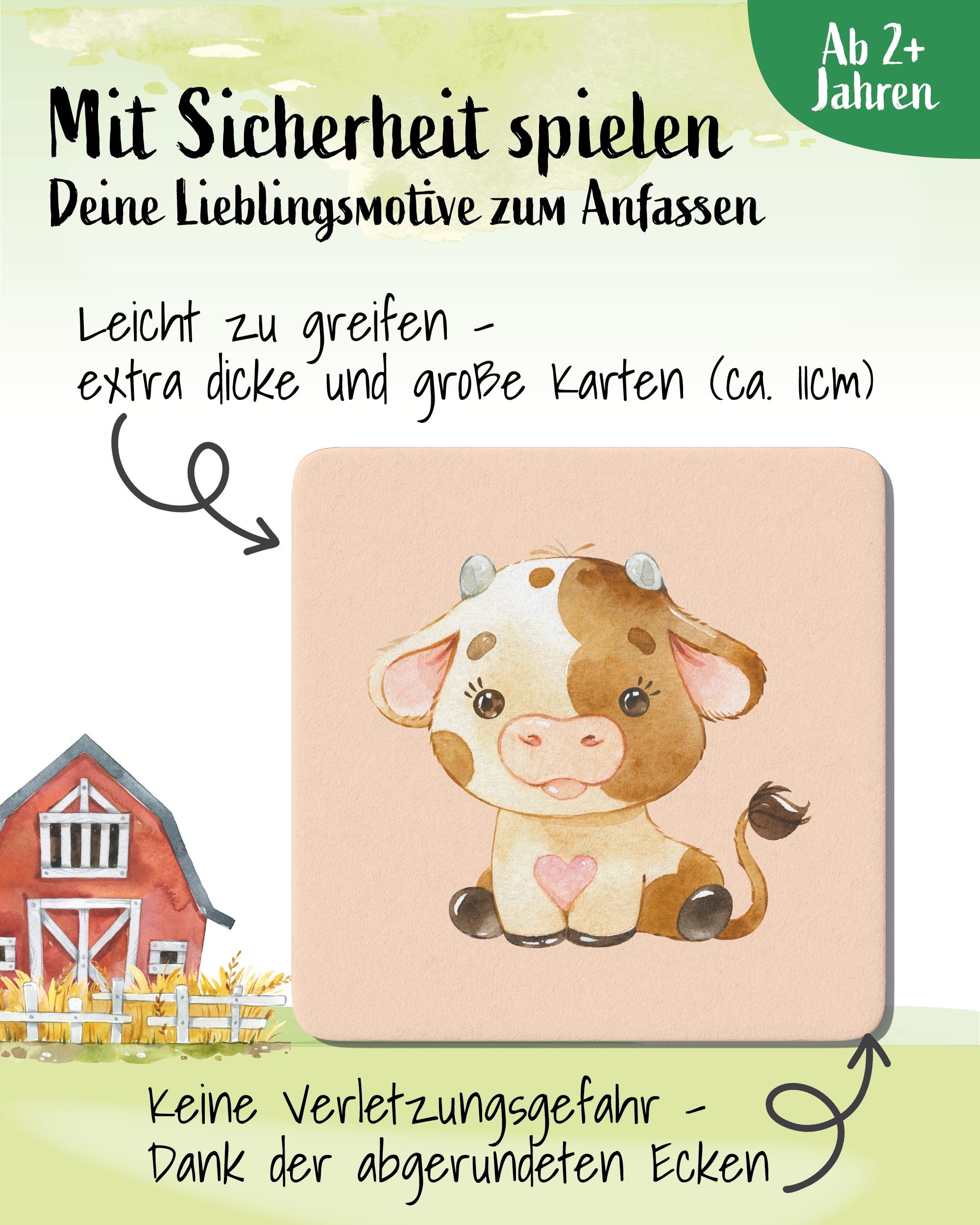 Maxi Memo "Unsere Tiere vom Bauernhof" Memo Spiele lilaliebtdich