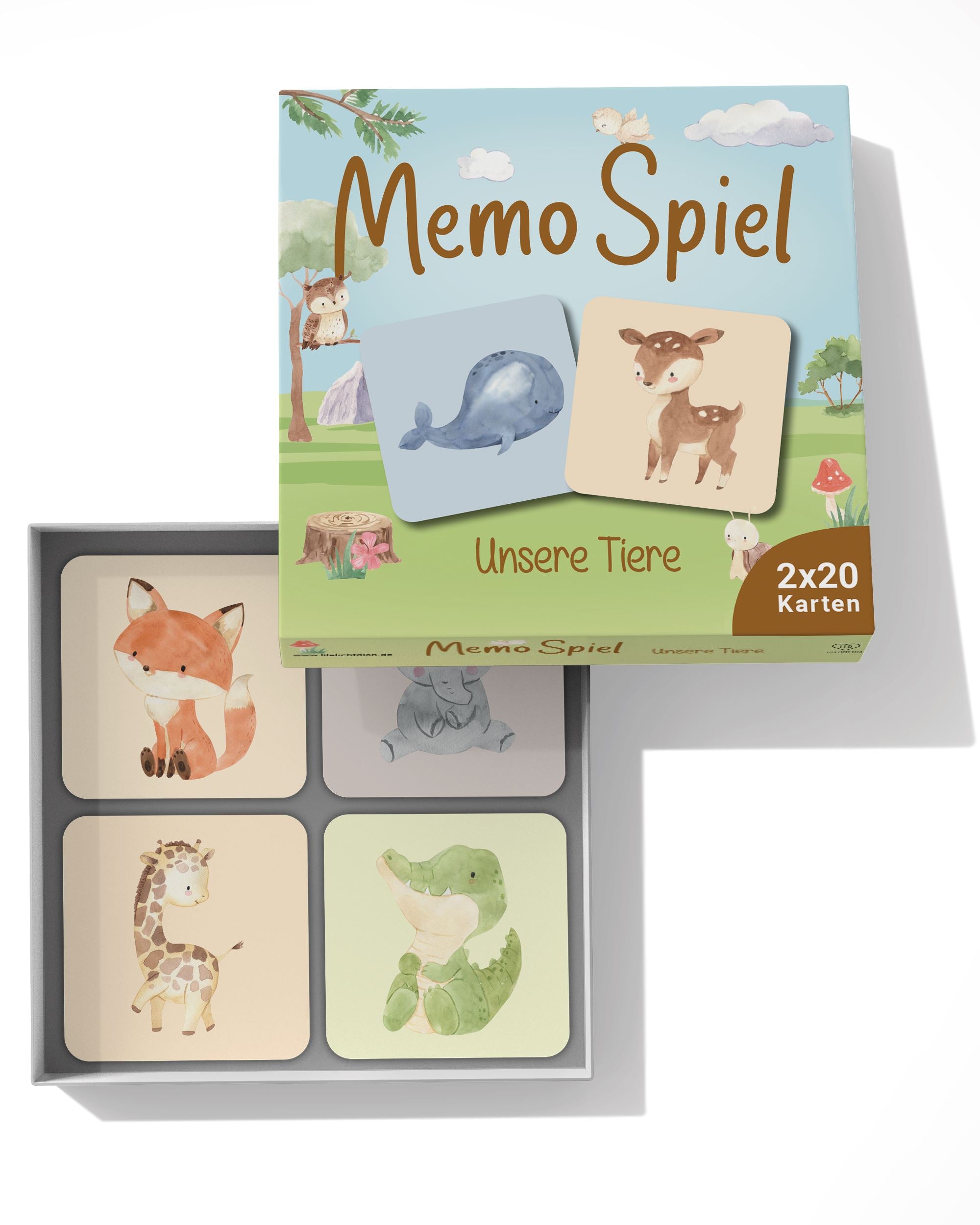 Memo Spiel "Unsere Tiere" Memo Spiele lilaliebtdich
