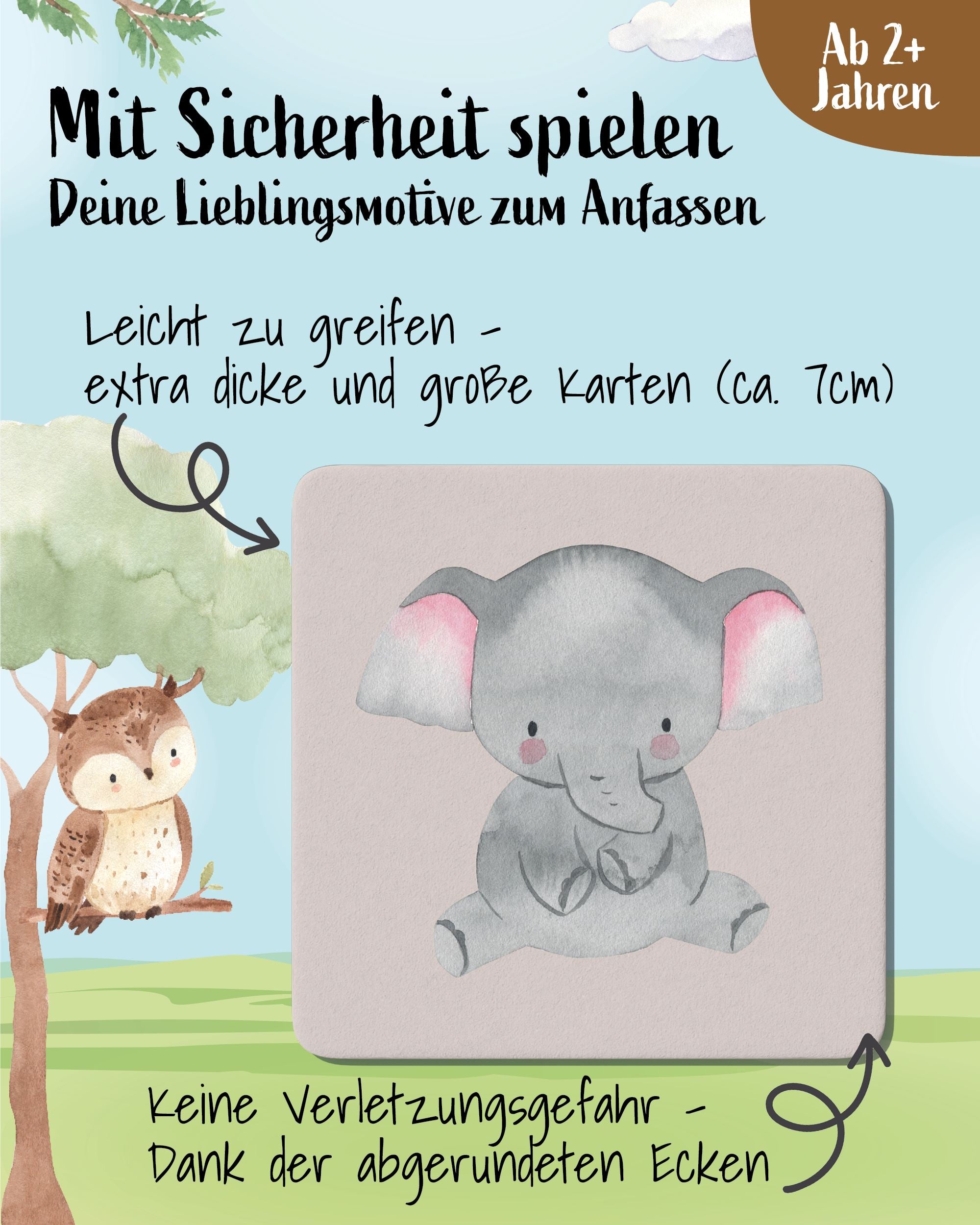 Memo Spiel "Unsere Tiere" Memo Spiele lilaliebtdich