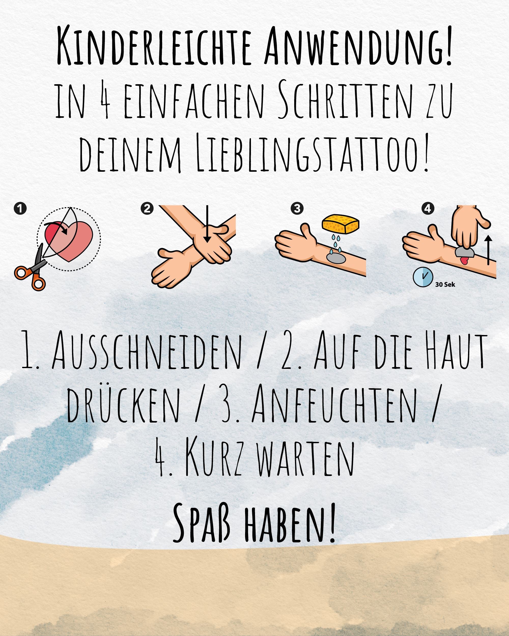 Mitgebsel Kindertattoos "Meine liebsten Pferde" – 6 gleiche Bögen Kindertattoos lilaliebtdich