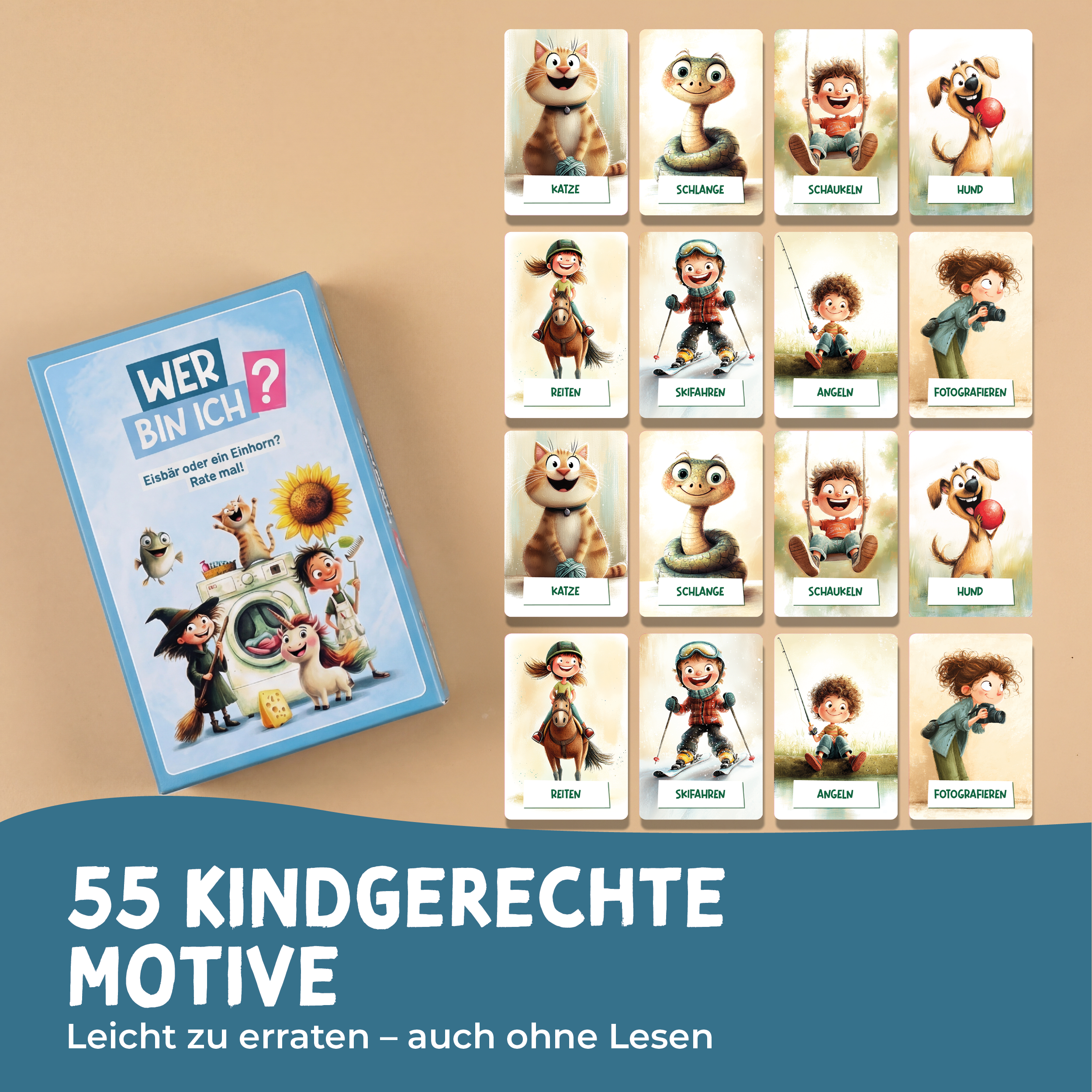 Wer bin ich – Kartenspiel ab 4 Jahren