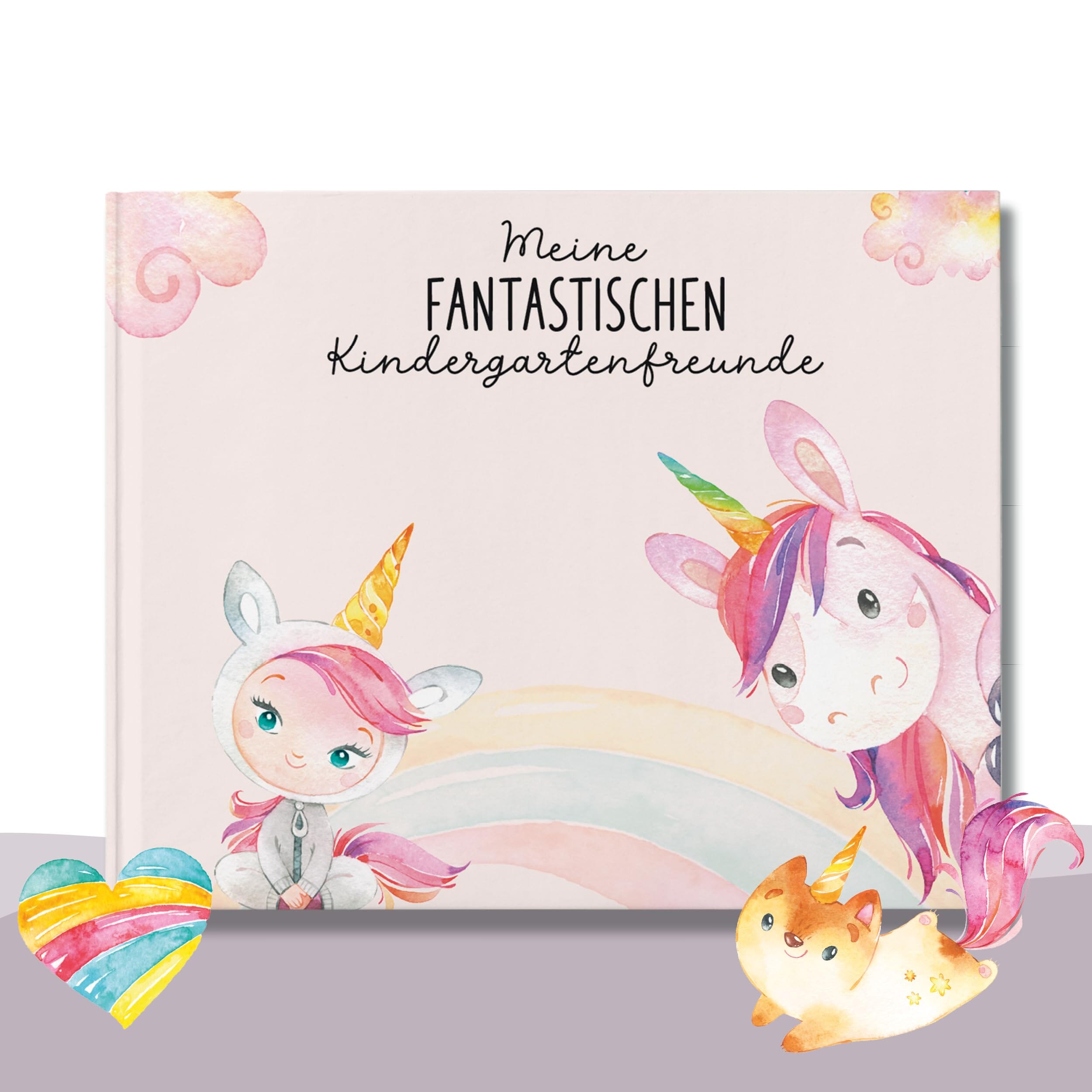 lila liebt dich® Einhorn Freundebuch Kindergarten Mädchen - Unvergessliche Kindergartenmomente festhalten, kompakt TOYS_AND_GAMES lila liebt dich Einhörner 