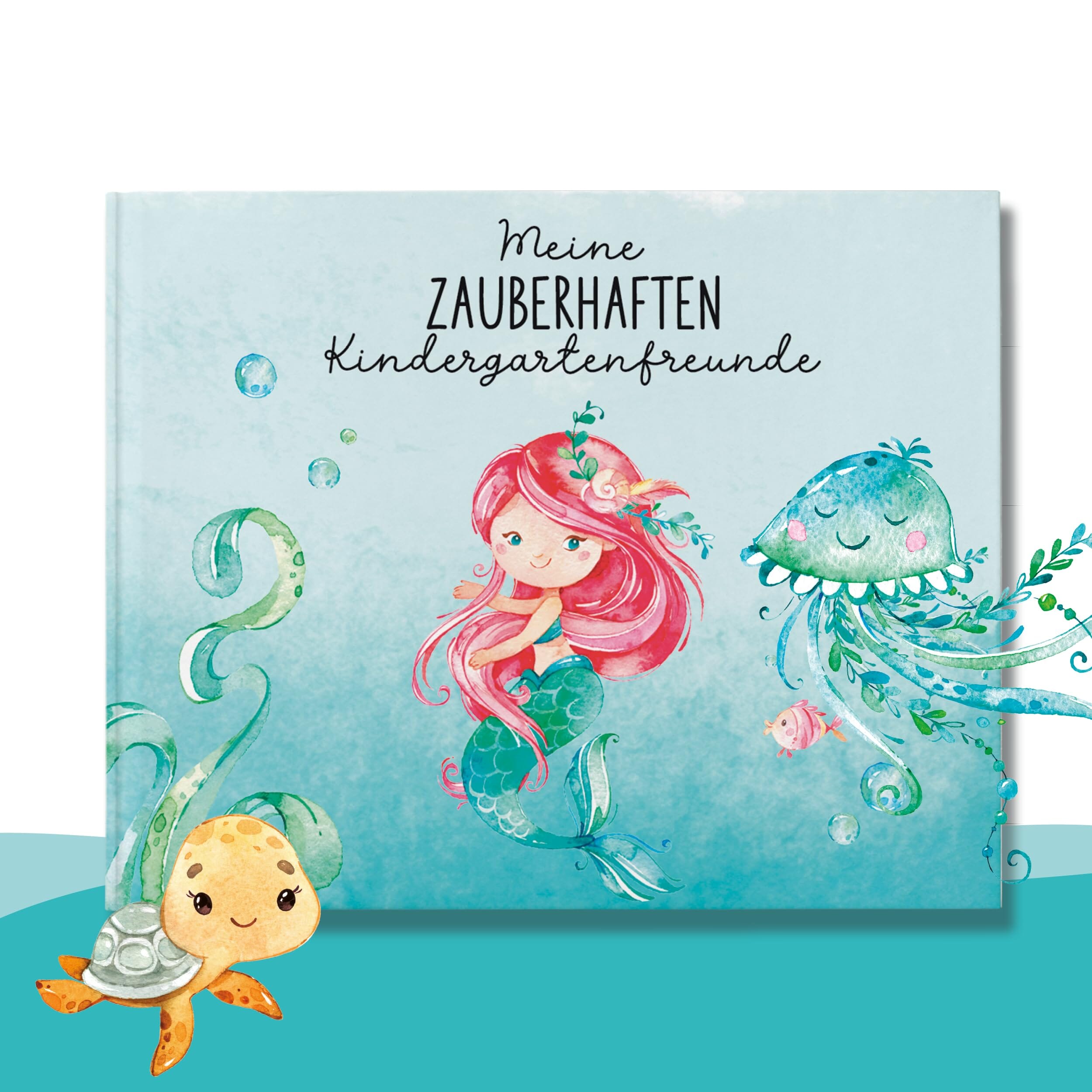 lila liebt dich® Freundebuch Meerjungfrau Kindergarten, Freundebuch Kindergarten Mädchen - Unvergessliche Kindergartenmomente festhalten, kompakt TOYS_AND_GAMES lila liebt dich Meerjungfrauen 