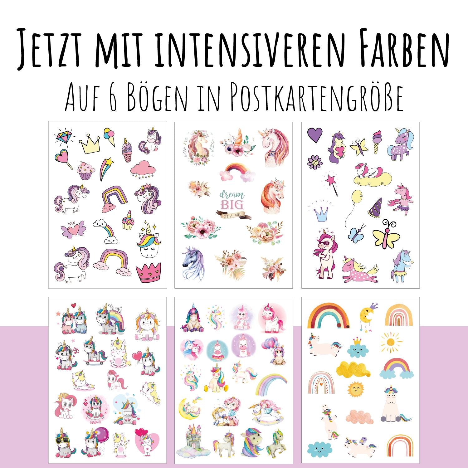 100 Kindertattoos "Und es gibt sie doch: Einhörner!" Kindertattoos lilaliebtdich 