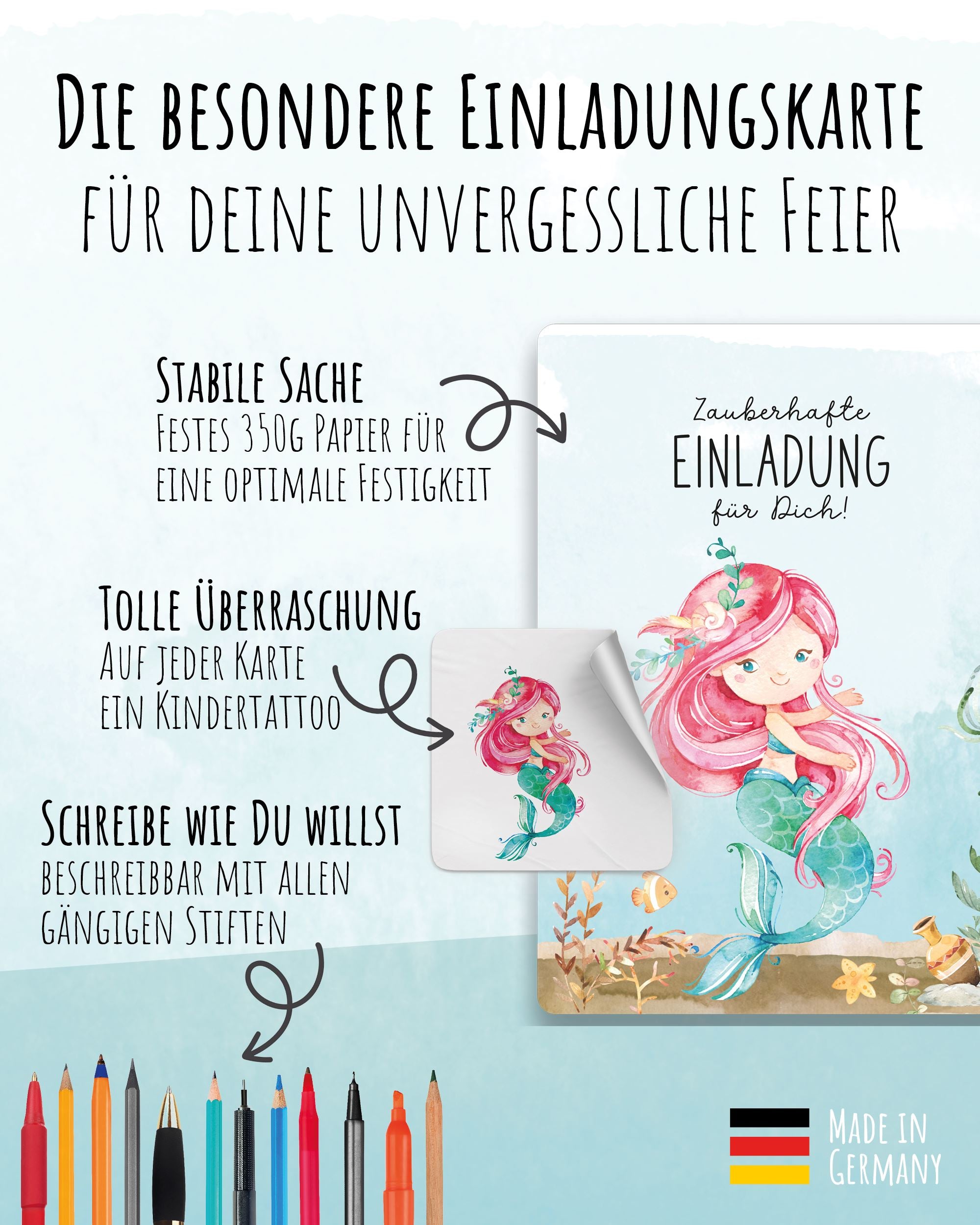 Einladungskarte Kindergeburtstag "Zauberhafte Einladung" Einladungskarten lilaliebtdich 